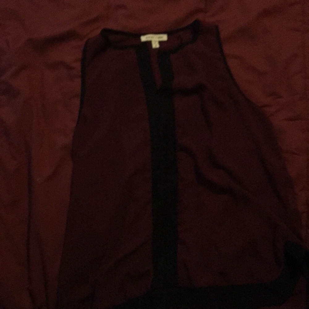 Red and black see through tank top great for hangs